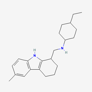 molecular formula C22H32N2 B5132335 (4-ethylcyclohexyl)[(6-methyl-2,3,4,9-tetrahydro-1H-carbazol-1-yl)methyl]amine 