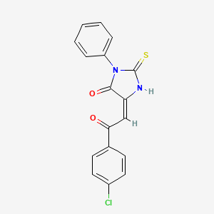 5-[2-(4-chlorophenyl)-2-oxoethylidene]-3-phenyl-2-thioxo-4-imidazolidinone