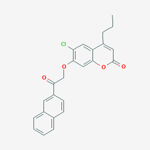 molecular formula C24H19ClO4 B5132380 6-chloro-7-[2-(2-naphthyl)-2-oxoethoxy]-4-propyl-2H-chromen-2-one 