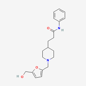 molecular formula C20H26N2O3 B5132398 3-(1-{[5-(hydroxymethyl)-2-furyl]methyl}-4-piperidinyl)-N-phenylpropanamide 