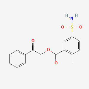2-oxo-2-phenylethyl 5-(aminosulfonyl)-2-methylbenzoate