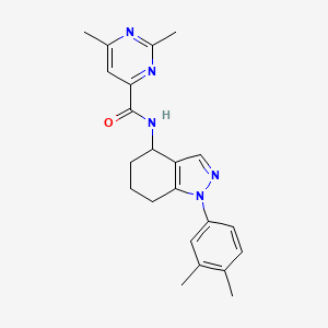 N-[1-(3,4-dimethylphenyl)-4,5,6,7-tetrahydro-1H-indazol-4-yl]-2,6-dimethyl-4-pyrimidinecarboxamide