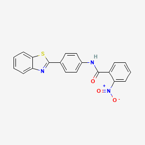 molecular formula C20H13N3O3S B5132440 N-[4-(1,3-benzothiazol-2-yl)phenyl]-2-nitrobenzamide 