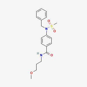 molecular formula C19H24N2O4S B5132455 4-[benzyl(methylsulfonyl)amino]-N-(3-methoxypropyl)benzamide 