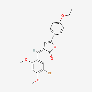 molecular formula C21H19BrO5 B5132458 3-(5-bromo-2,4-dimethoxybenzylidene)-5-(4-ethoxyphenyl)-2(3H)-furanone 
