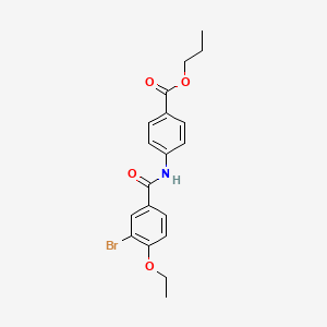 molecular formula C19H20BrNO4 B5132472 propyl 4-[(3-bromo-4-ethoxybenzoyl)amino]benzoate 