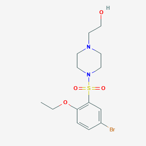 molecular formula C14H21BrN2O4S B513248 2-(4-((5-Bromo-2-ethoxyphenyl)sulfonyl)piperazin-1-yl)ethanol CAS No. 941256-38-8