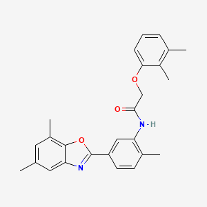 N-[5-(5,7-dimethyl-1,3-benzoxazol-2-yl)-2-methylphenyl]-2-(2,3-dimethylphenoxy)acetamide