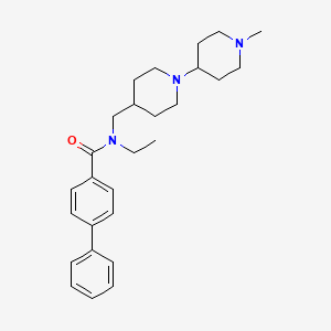 molecular formula C27H37N3O B5132500 N-ethyl-N-[(1'-methyl-1,4'-bipiperidin-4-yl)methyl]-4-biphenylcarboxamide 