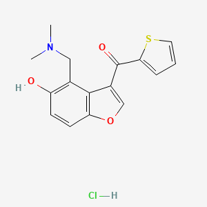 {4-[(dimethylamino)methyl]-5-hydroxy-1-benzofuran-3-yl}(2-thienyl)methanone hydrochloride