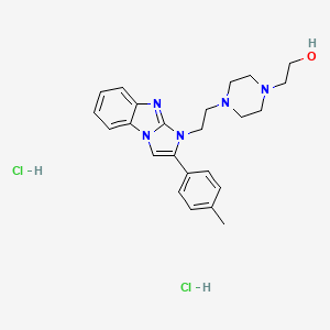 2-(4-{2-[2-(4-methylphenyl)-1H-imidazo[1,2-a]benzimidazol-1-yl]ethyl}-1-piperazinyl)ethanol dihydrochloride