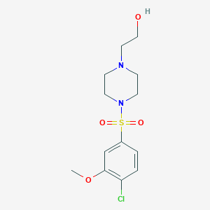 molecular formula C13H19ClN2O4S B513252 2-(4-((4-Chloro-3-methoxyphenyl)sulfonyl)piperazin-1-yl)ethanol CAS No. 941002-48-8