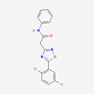 2-[5-(2,5-dichlorophenyl)-1,2,4-oxadiazol-3-yl]-N-phenylacetamide