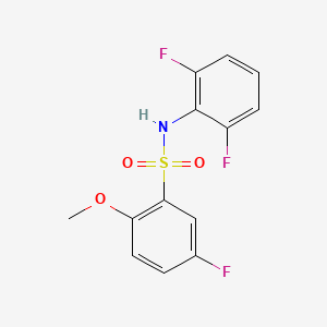 molecular formula C13H10F3NO3S B5132548 N-(2,6-difluorophenyl)-5-fluoro-2-methoxybenzenesulfonamide 