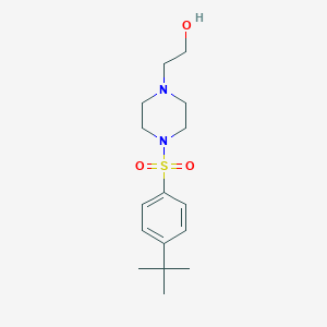 molecular formula C16H26N2O3S B513255 2-(4-((4-(叔丁基)苯基)磺酰基)哌嗪-1-基)乙醇 CAS No. 941002-56-8