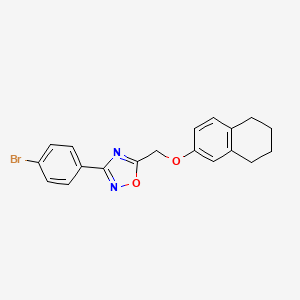 molecular formula C19H17BrN2O2 B5132564 3-(4-bromophenyl)-5-[(5,6,7,8-tetrahydro-2-naphthalenyloxy)methyl]-1,2,4-oxadiazole 