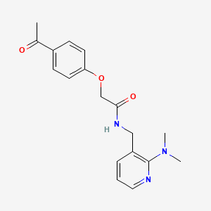 molecular formula C18H21N3O3 B5132596 2-(4-acetylphenoxy)-N-{[2-(dimethylamino)-3-pyridinyl]methyl}acetamide 