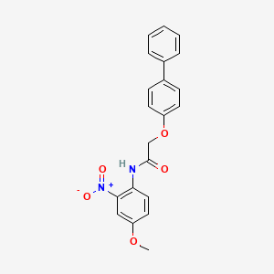 molecular formula C21H18N2O5 B5132649 2-(4-biphenylyloxy)-N-(4-methoxy-2-nitrophenyl)acetamide 