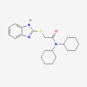 2-(1H-benzimidazol-2-ylthio)-N,N-dicyclohexylacetamide