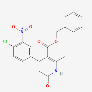 benzyl 4-(4-chloro-3-nitrophenyl)-2-methyl-6-oxo-1,4,5,6-tetrahydro-3-pyridinecarboxylate