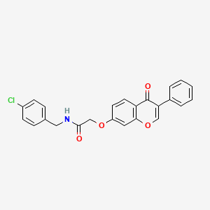 molecular formula C24H18ClNO4 B5132678 N-(4-chlorobenzyl)-2-[(4-oxo-3-phenyl-4H-chromen-7-yl)oxy]acetamide 