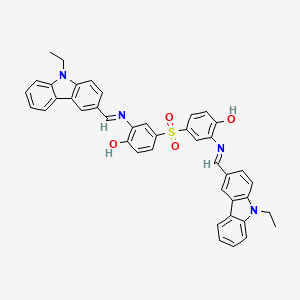 molecular formula C42H34N4O4S B5132715 4,4'-sulfonylbis(2-{[(9-ethyl-9H-carbazol-3-yl)methylene]amino}phenol) 