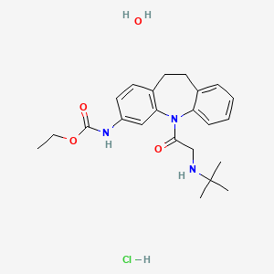 ethyl {5-[N-(tert-butyl)glycyl]-10,11-dihydro-5H-dibenzo[b,f]azepin-3-yl}carbamate hydrochloride hydrate