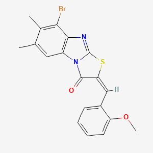 8-bromo-2-(2-methoxybenzylidene)-6,7-dimethyl[1,3]thiazolo[3,2-a]benzimidazol-3(2H)-one