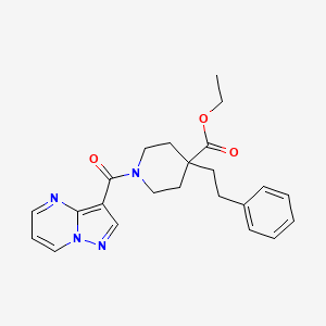 ethyl 4-(2-phenylethyl)-1-(pyrazolo[1,5-a]pyrimidin-3-ylcarbonyl)-4-piperidinecarboxylate