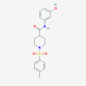 molecular formula C19H22N2O4S B5132728 N-(3-hydroxyphenyl)-1-[(4-methylphenyl)sulfonyl]-4-piperidinecarboxamide 