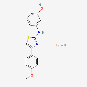 molecular formula C16H15BrN2O2S B5132755 3-{[4-(4-methoxyphenyl)-1,3-thiazol-2-yl]amino}phenol hydrobromide 