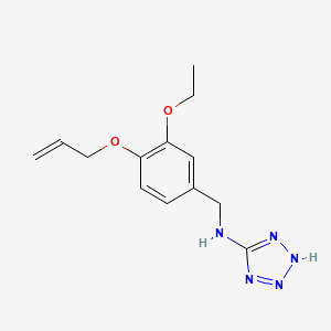 molecular formula C13H17N5O2 B5132759 N-[4-(allyloxy)-3-ethoxybenzyl]-2H-tetrazol-5-amine 