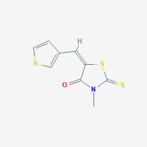 molecular formula C9H7NOS3 B5132767 3-methyl-5-(3-thienylmethylene)-2-thioxo-1,3-thiazolidin-4-one 