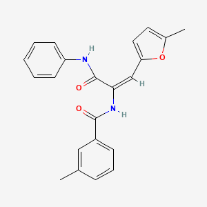 molecular formula C22H20N2O3 B5132793 N-[1-(anilinocarbonyl)-2-(5-methyl-2-furyl)vinyl]-3-methylbenzamide 