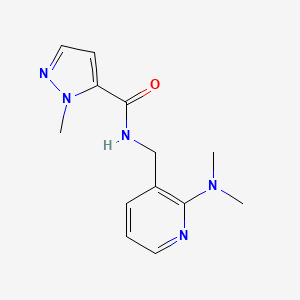 molecular formula C13H17N5O B5132796 N-{[2-(dimethylamino)-3-pyridinyl]methyl}-1-methyl-1H-pyrazole-5-carboxamide 