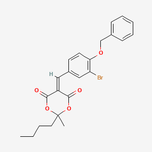 5-[4-(benzyloxy)-3-bromobenzylidene]-2-butyl-2-methyl-1,3-dioxane-4,6-dione