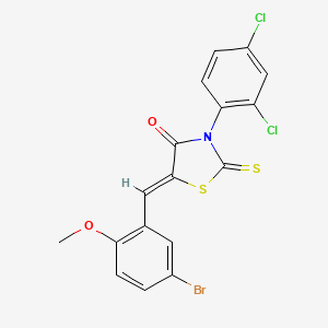 molecular formula C17H10BrCl2NO2S2 B5132811 5-(5-bromo-2-methoxybenzylidene)-3-(2,4-dichlorophenyl)-2-thioxo-1,3-thiazolidin-4-one 