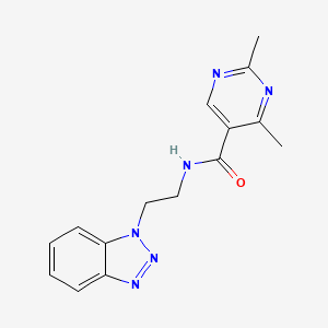 N-[2-(1H-1,2,3-benzotriazol-1-yl)ethyl]-2,4-dimethyl-5-pyrimidinecarboxamide