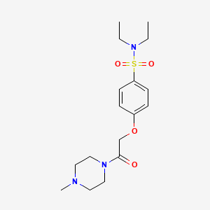 molecular formula C17H27N3O4S B5132814 N,N-diethyl-4-[2-(4-methyl-1-piperazinyl)-2-oxoethoxy]benzenesulfonamide 