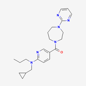 molecular formula C22H30N6O B5132835 N-(cyclopropylmethyl)-N-propyl-5-{[4-(2-pyrimidinyl)-1,4-diazepan-1-yl]carbonyl}-2-pyridinamine 