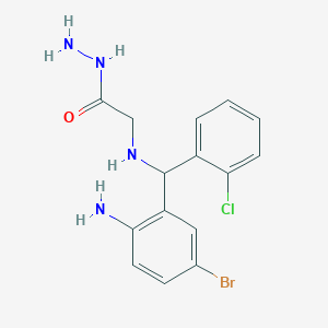 2-{[(2-amino-5-bromophenyl)(2-chlorophenyl)methyl]amino}acetohydrazide