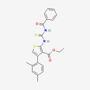 molecular formula C23H22N2O3S2 B5132868 ethyl 2-{[(benzoylamino)carbonothioyl]amino}-4-(2,4-dimethylphenyl)-3-thiophenecarboxylate 