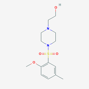 molecular formula C14H22N2O4S B513288 2-(4-((2-Methoxy-5-methylphenyl)sulfonyl)piperazin-1-yl)ethanol CAS No. 941002-68-2