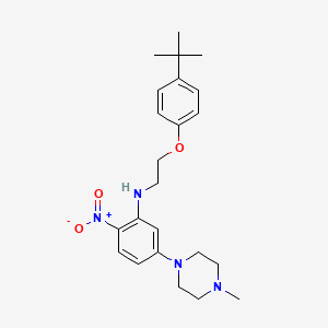 N-[2-(4-tert-butylphenoxy)ethyl]-5-(4-methyl-1-piperazinyl)-2-nitroaniline