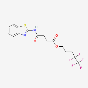 4,4,5,5,5-pentafluoropentyl 4-(1,3-benzothiazol-2-ylamino)-4-oxobutanoate