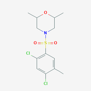 molecular formula C13H17Cl2NO3S B5132929 4-[(2,4-dichloro-5-methylphenyl)sulfonyl]-2,6-dimethylmorpholine 