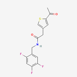 molecular formula C15H12F3NO2S B5132933 2-(5-acetyl-3-thienyl)-N-(2,4,5-trifluorobenzyl)acetamide 