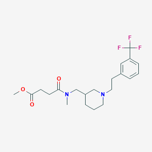 methyl 4-{methyl[(1-{2-[3-(trifluoromethyl)phenyl]ethyl}-3-piperidinyl)methyl]amino}-4-oxobutanoate