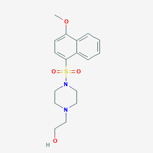 molecular formula C17H22N2O4S B513298 2-(4-((4-Methoxynaphthalen-1-yl)sulfonyl)piperazin-1-yl)ethanol CAS No. 941002-88-6