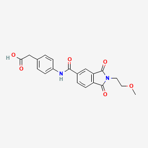 molecular formula C20H18N2O6 B5132992 [4-({[2-(2-methoxyethyl)-1,3-dioxo-2,3-dihydro-1H-isoindol-5-yl]carbonyl}amino)phenyl]acetic acid 